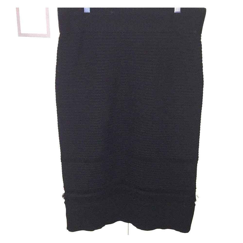 Rachel Roy long black fringe skirt xxl midi